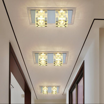 led Double head Crystal aisle light corridor porch sun lamp foyer entrance ceiling lamp recessed downlight spotlight