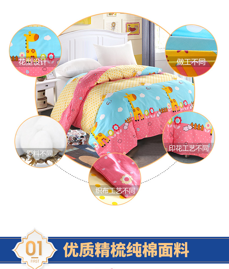 Tùy chỉnh 100% cotton quilt đơn mảnh bông hoạt hình trẻ em học sinh đơn 1,2m đôi 2,0m quilt 1,8m - Quilt Covers chăn hè everon