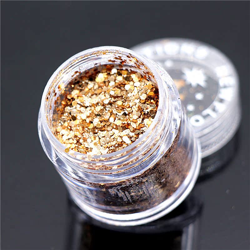 Long lanh hiệu suất sân khấu móng tay trang điểm tươi sáng phấn mắt phấn cao bóng bột sequin laser trị liệu bột móng bảng mắt tarte