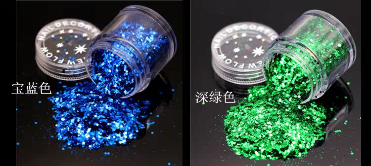 Long lanh hiệu suất sân khấu móng tay trang điểm tươi sáng phấn mắt phấn cao bóng bột sequin laser trị liệu bột móng bảng mắt tarte