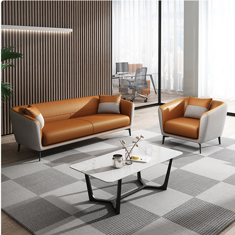 Office Sofa Simply Modern Luxury Business Front Desk Reception Members Leisure Lounge Area Office Couple Couple