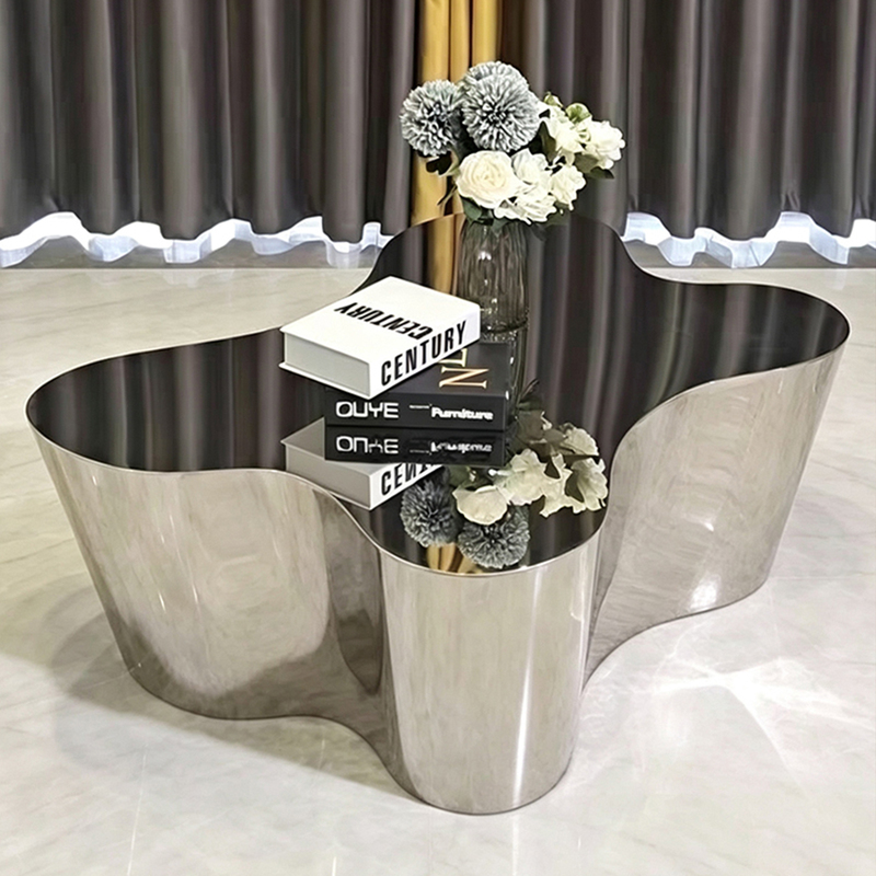 Bauhaus Stainless Steel Cloud Coffee Table Italian Light Luxury Island Display Table Living Room Home Use Irregular Designer Coffee Table Bauhaus Stainless Steel Cloud Coffee Table Italian Light Luxury Island Display Table Living Room Home Use Irregular Designer Coffee Table