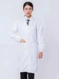 Белый халат, химическая униформа медсестры для школьников для работы, увеличенная толщина, короткий рукав