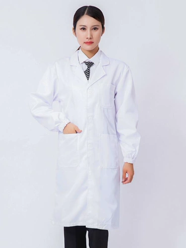 Белый халат, химическая униформа медсестры для школьников для работы, увеличенная толщина, короткий рукав