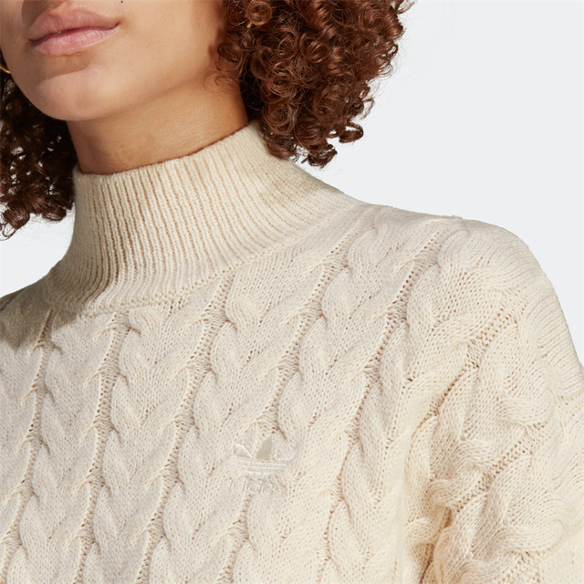 ເວັບໄຊທ໌ທາງການຂອງ Adidas Clover Women's 2024 Spring new casual loose knitted sweater IC5221