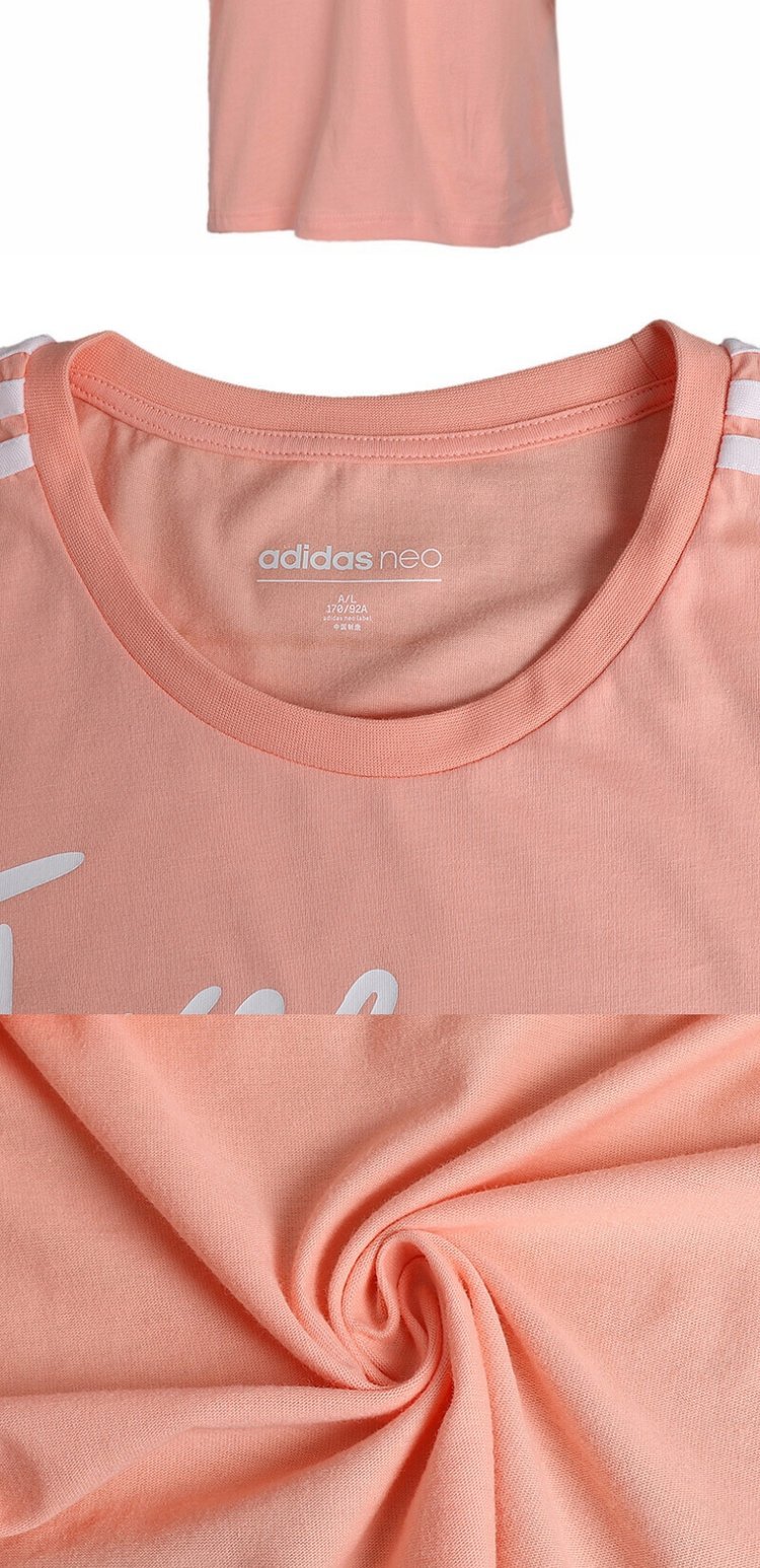 Adidas Adidas NEO19 mùa thu mới cho phụ nữ áo ngắn cổ tròn tay ngắn FK9958 FK9959 - Áo phông thể thao áo phông thể thao nam