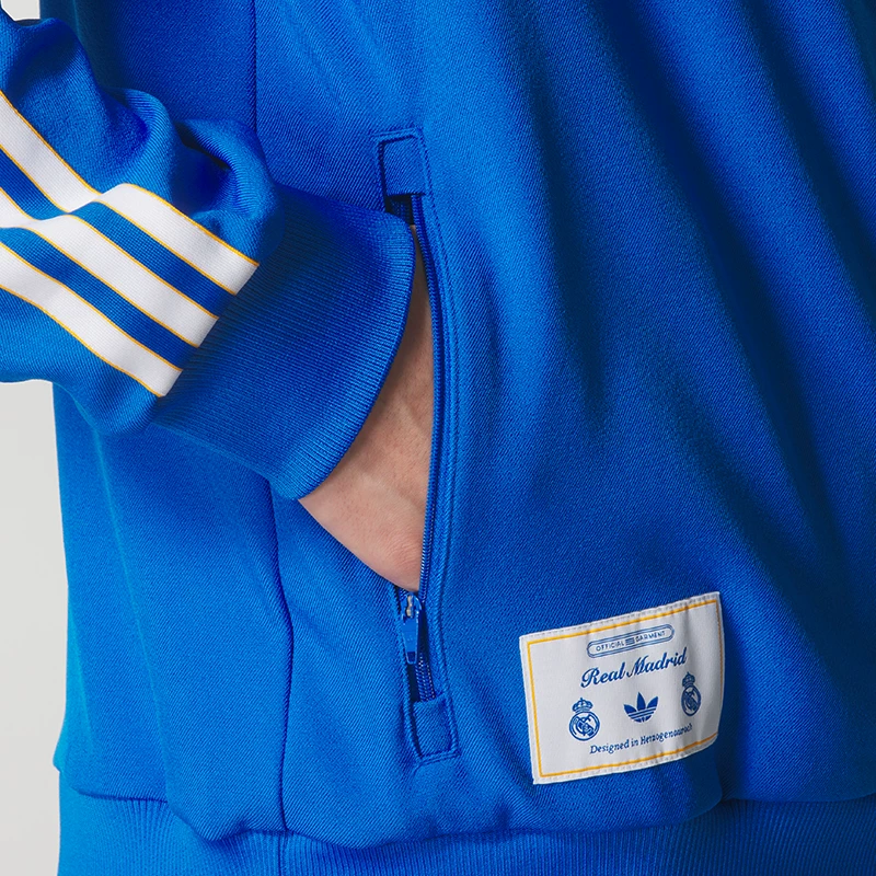 Adidas, мужская весенняя королевская футбольная куртка, тренд сезона
