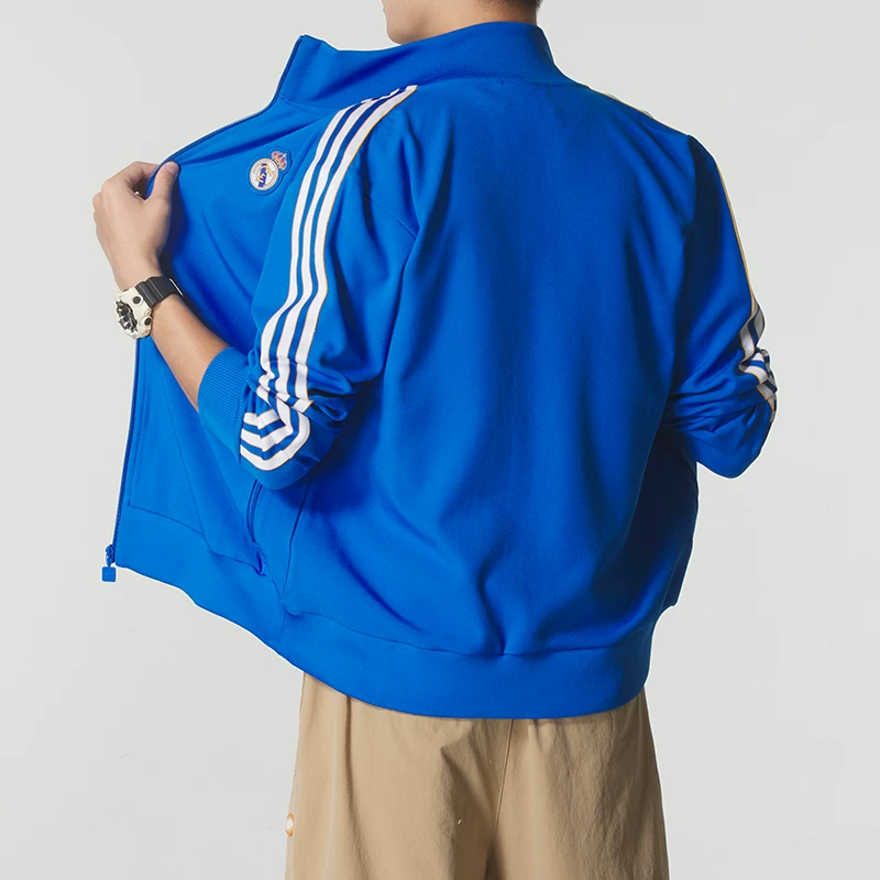 Adidas, мужская весенняя королевская футбольная куртка, тренд сезона