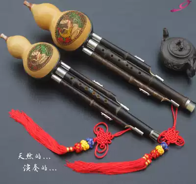 Hulusi beginner c tune B tune down B tune students Children's introductory Purple Bamboo musical instrument Leyang ancient rhyme