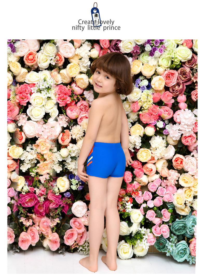 Shu Man Children Đồ bơi Quần short Xiao Zhong Tong Dây đeo chặt chẽ và thoải mái Đồ bơi màu tương phản Đồ bơi - Bộ đồ bơi của Kid đồ bơi bé gái