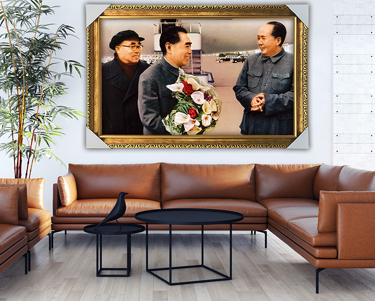 Framed portrait Chairman Mao portrait Zhou Enlai Zhu De Hall decoration portrait Mao Zedong Office mural hanging painting