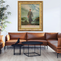 There are framed portraits to go to Anyuan youth standard Maozu decoration hanging painting office living room wall hanging painting