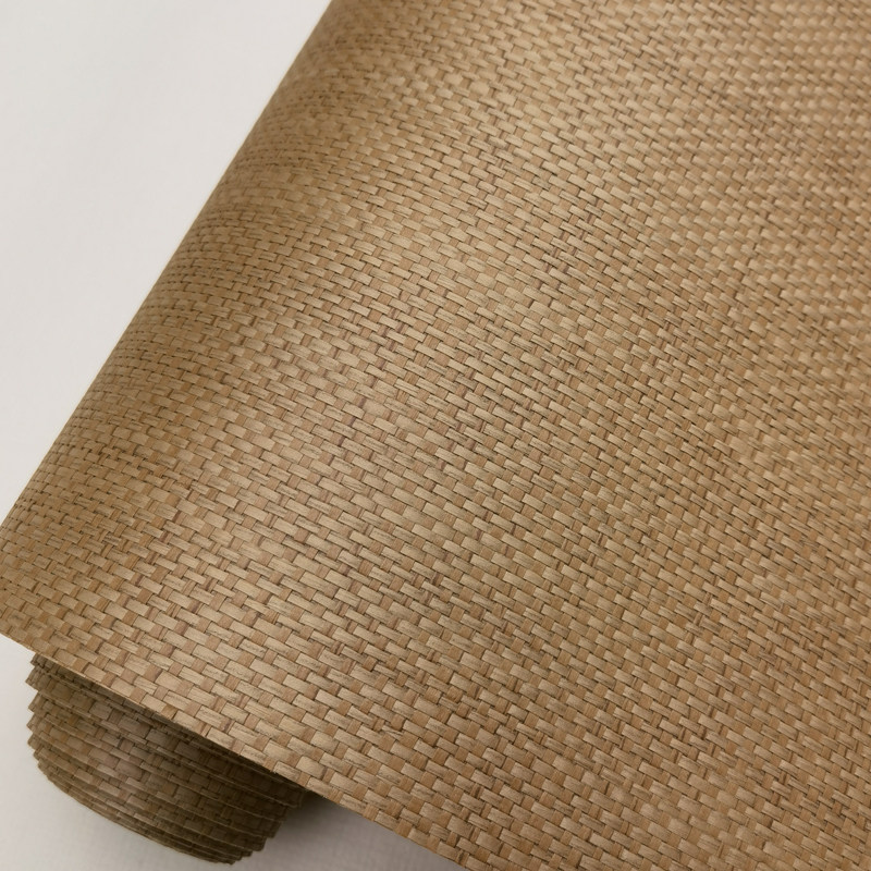 High-grade plant straw wallpaper natural environmental protection rattan tea room folk club retro Southeast Asian ceiling decoration wallpaper