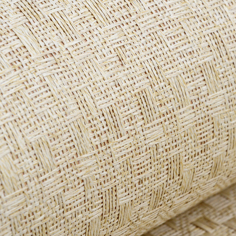Natural green environmental protection wallpaper Straw wallpaper Featured home improvement materials Bedroom living room TV background wallpaper