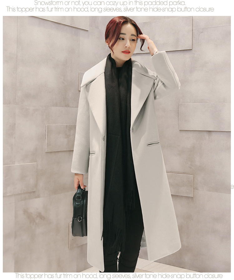 2018 mùa xuân mới của Hàn Quốc phiên bản của áo len dày áo len nữ phần dài silhouette coat loose là mỏng măng tô nữ