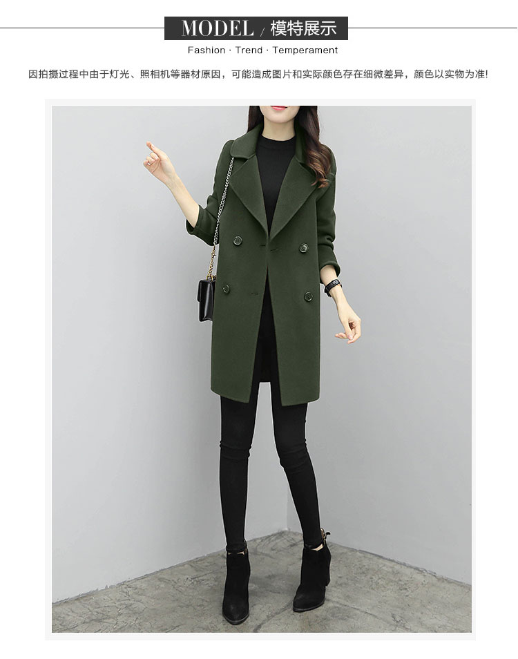 Áo chống mùa thu đông 2018 phiên bản Hàn Quốc mới của áo khoác len nữ dài coat áo khoác dày hơn buông lỏng áo khoác nữ dáng dài