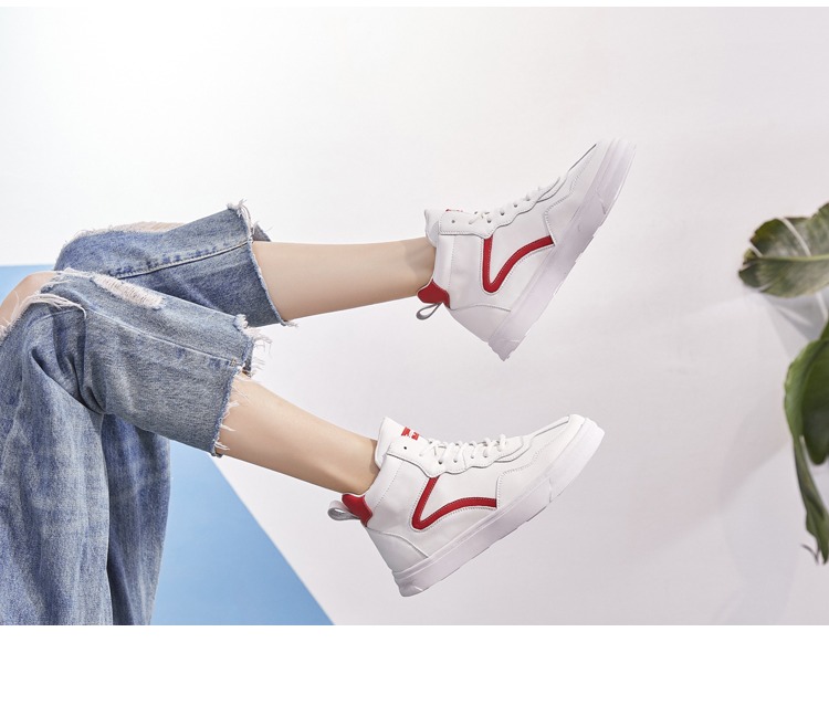 Giày nhảy hip-hop đường phố giày cao gót nữ 2018 mùa thu mới phiên bản Hàn Quốc hoang dã cộng với giày cashmere thông thường giày thể thao nữ sneaker cổ cao