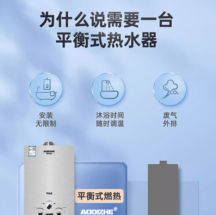 Газовый водонагреватель 正品平衡式燃气热水器家用液化气煤气款天然气洗澡恒温12升免水压 Zuanshihua