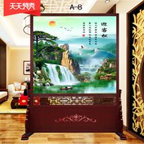  Chinese-style screen partition living room Hotel company office entry door entry door blocking entrance solid wood double-sided seat screen