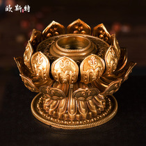 ou si te hand zhuan jing tong double Lotus buddhism appliance supplies zhuan jing lun go golden buckets base diameter 10 5cm