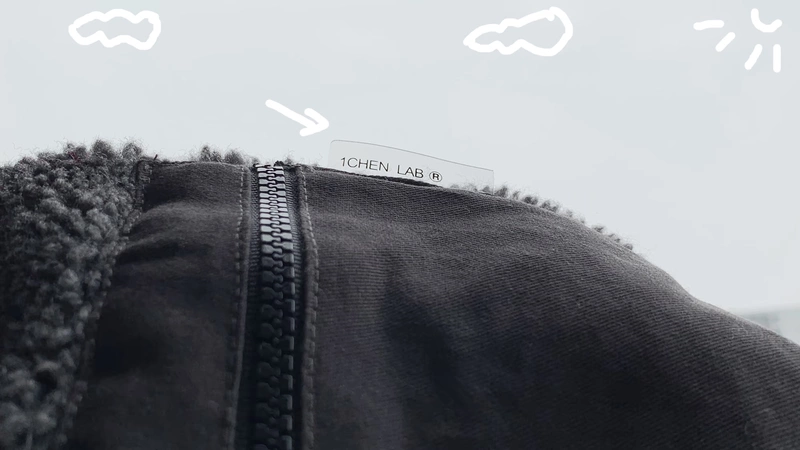 1CHEN / mùa đông mới tự chế ins lông cừu ấm lỏng OV cổ cao dày áo đôi cotton quần áo nam thủy triều