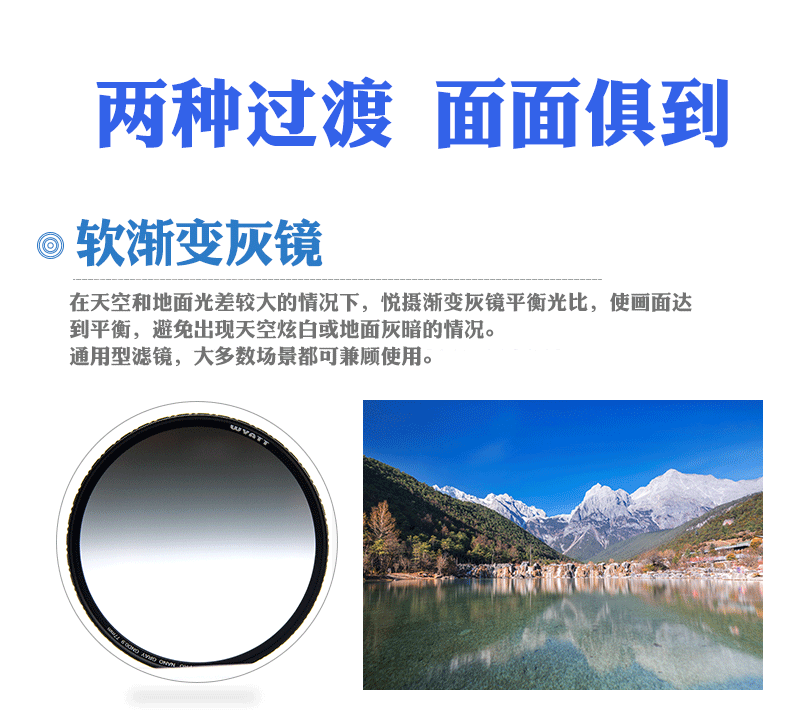 Yue camera ngược ống kính độ dốc 67 72 77 82mmgnd mềm kính màu xám tròn mờ SLR Canon Nikon - Phụ kiện máy ảnh DSLR / đơn balo máy ảnh national geographic