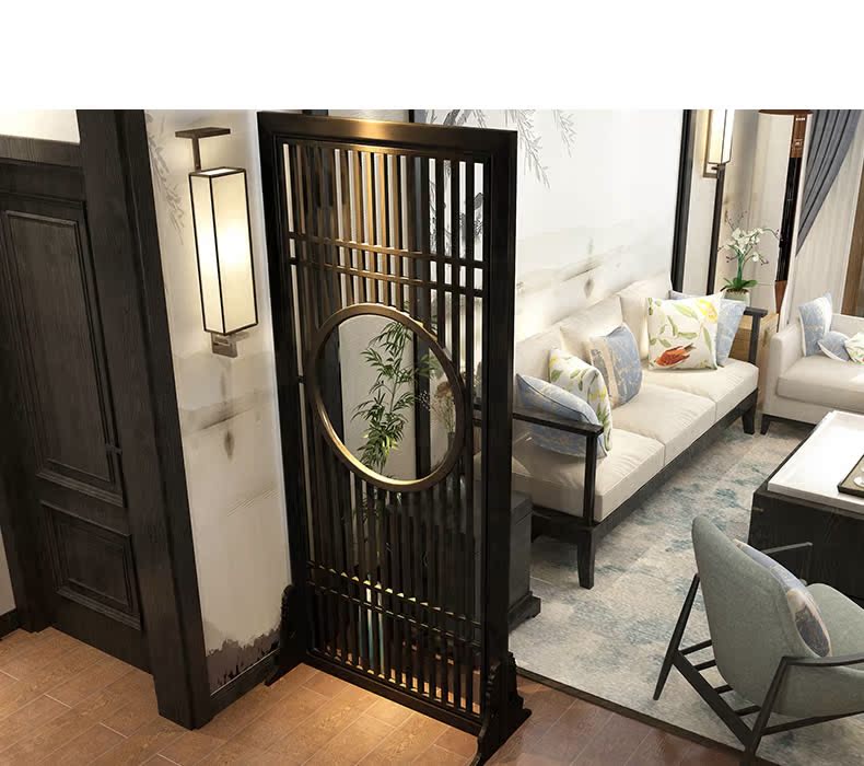 Trung Quốc mới màn hình phân vùng phòng khách hiên căn hộ nhỏ rỗng gỗ rắn vách ngăn phòng ngủ hiên hàng rào màn hình ghế - Màn hình / Cửa sổ giá vách ngăn gỗ sồi