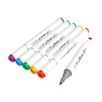 GRASP master double-headed triangle pole marker pen set can be refilled with ink for student art special childrens alcohol oily quick-drying brushes 80 colors 120 colors opaque watercolor pens 24 colors 48 colors