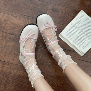 Серебряная весенняя милая обувь с бантиком с низким вырезом для кожаной обуви, стиль Лолита