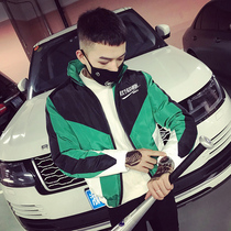 Spirit social guy quilted jacket male 2020 winter Korean version of the tide handsome thickened coat cotton coat contrast color net red cotton suit