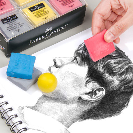 Imported German Glow Berggia Plastic Sketching Eraser Sketch Pen Fine Art Rubber Clay High Light Soft Single Block Drawing Bagging