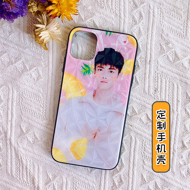 Xiao Zan mobile phone Protective case to customize Huawei diamond pattern DIY any model Apple iphone11 to customize