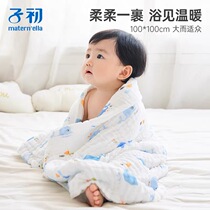Sub-first baby bath towels pure cotton newborn 6 layers thickened and soft absorbent large towel children baby cover blanket bath towels