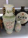 Ceramic bottle collection 9431 - 11 - couple of hollow bottles are intact early