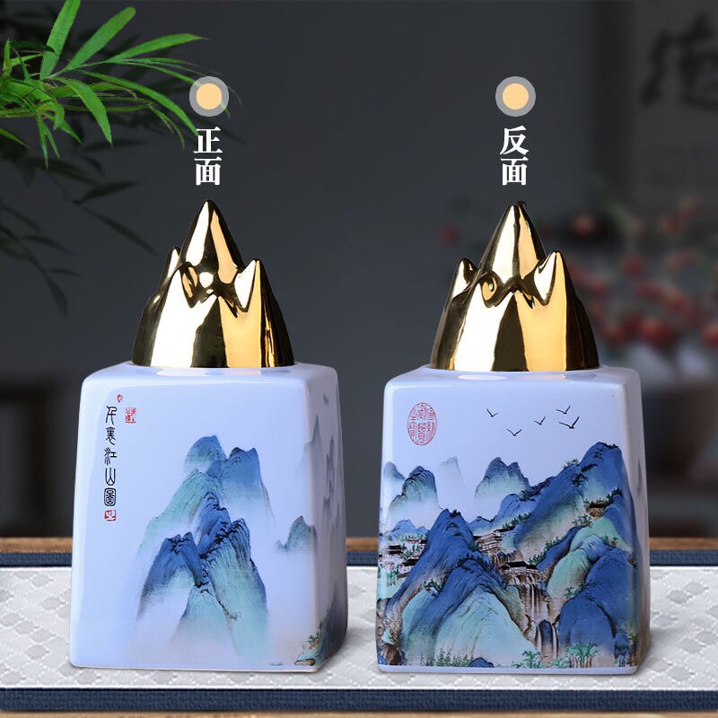 Ceramic bottle collection of 77 km of mountain chart fine one pound of intact bottle a height of 18 cm wide 10