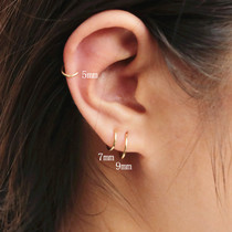 New 14K gold 925 silver minimalist mini small circle earrings earrings European and American simple temperament earrings hypoallergenic