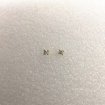925 Sterling silver Plated 14k gold stud Earrings Classic rose gold Stud Earrings White zirconium diamond sparkling mini tiny earrings