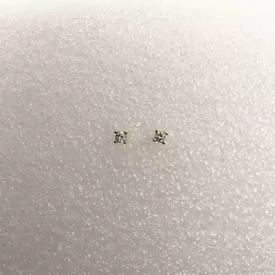 925 sterling silver plated 14k gold ear pins Classic rose gold ear bone nails white zirconium diamonds sparkling mini miniature earrings