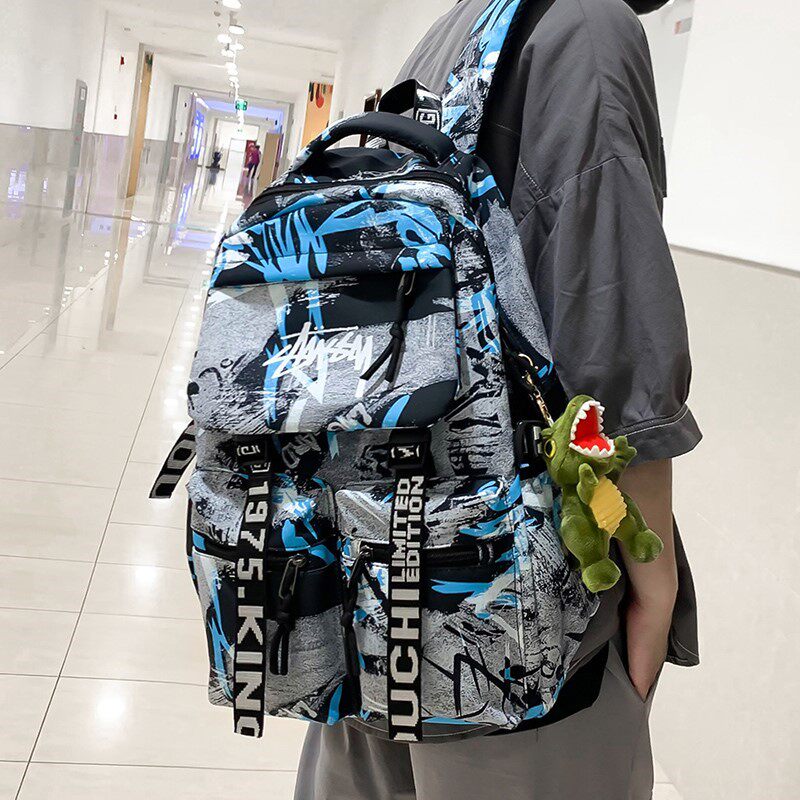 Han Day Book Bag Male College Students Big Capacity of Junior High School Students Fashion Backpack Woman in