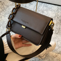 Korean retro small bag female 2021 new trendy texture fashion high-end single shoulder bag soft leather all-match messenger bag