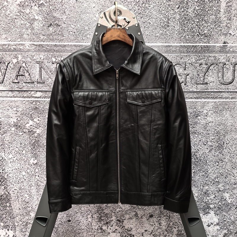 Clearance Sale: 507 Genuine Leather Jacket for Men, Slim Fit, First Layer Cowhide, Biker Style, Denim Jacket Clearance Sale: 507 Genuine Leather Jacket for Men, Slim Fit, First Layer Cowhide, Biker Style, Denim Jacket