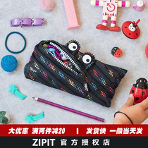 Israel ZIPIT monster zipper bag ins Net Red personality funny stationery transparent student pen bag men and women