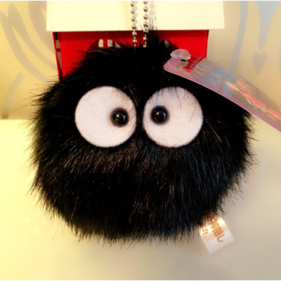Miyazaki Jun Chun with Thousand Dragon Cat Coal Coal Briquie Carbon Black Dust Fairy with cute little fresher bag pendant