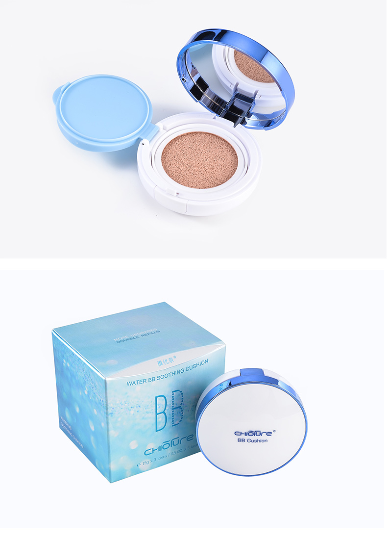 [Gửi 2 lần thay thế] 稚 优 泉 气垫 Kem che khuyết điểm BB làm sáng màu da cô lập dưỡng ẩm dạng lỏng cho học sinh color control cc cream