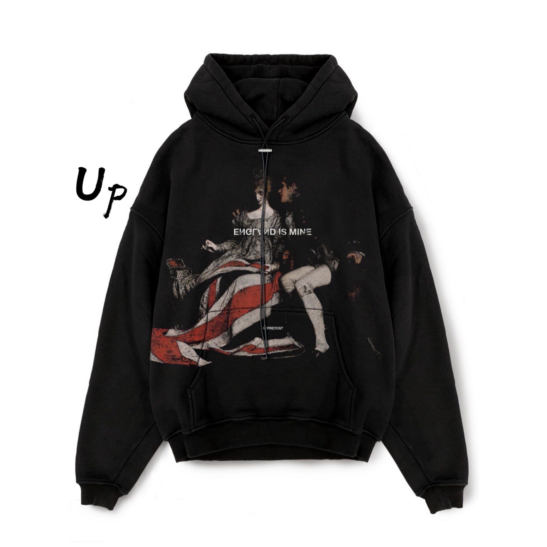 Representative 20FW Vintage Pullover Hoodie Letter Poster Print Hooded Sweatshirt