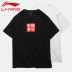 Áo thun nam tay ngắn Trung Quốc Li Ning 2019 xuân mới cotton cổ tròn in áo sơ mi nam thể thao