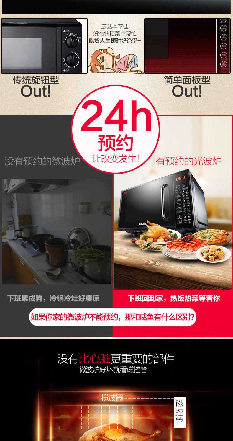 Lò nướng đối lưu Galanz / Glanshi G70F20CN1L-DG (B0) lò nướng tốt
