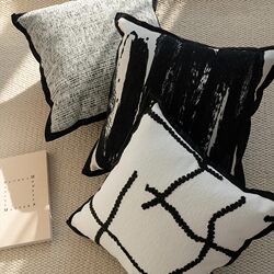 French-Style Small Luxury Pillow, High-End Soft Living Room Sofa Cushion, Light Luxury Pillow, Square Pillowcase, Headboard Cushion