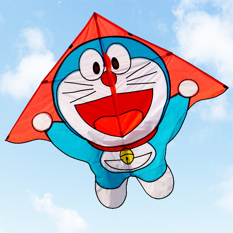 Children's cartoon kite Weifang Hengjiang jingle cat big face cat easy to fly adult breeze large anime robot cat