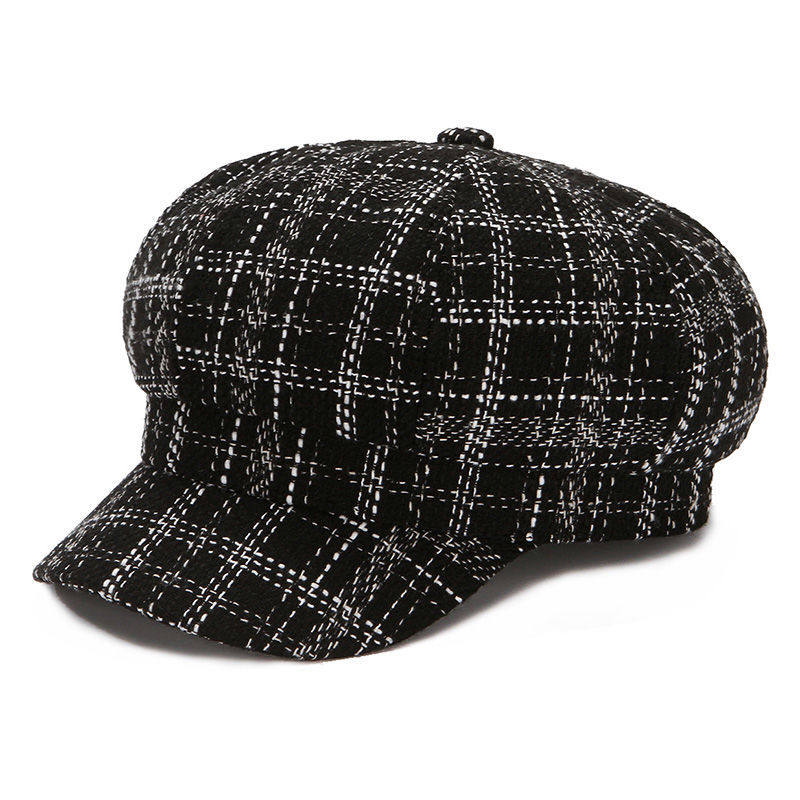 Han Edition Octopus Hat Lady Spring and Autumn Metal Beret middle-aged shade hat winter warm painter cap